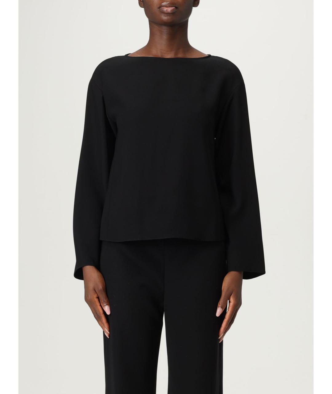 EMPORIO ARMANI Черный полиэстеровый джемпер / свитер, фото 4