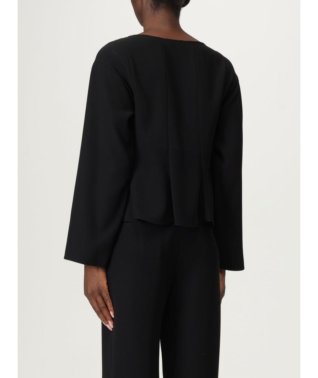 EMPORIO ARMANI Черный полиэстеровый джемпер / свитер, фото 2