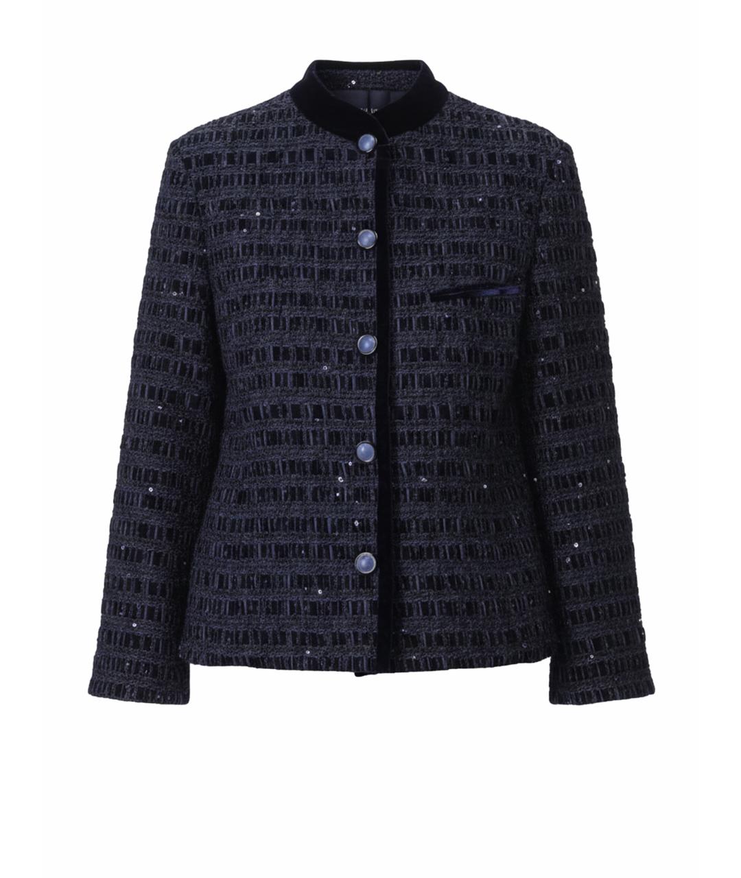 EMPORIO ARMANI Синий полиэстеровый жакет/пиджак, фото 1