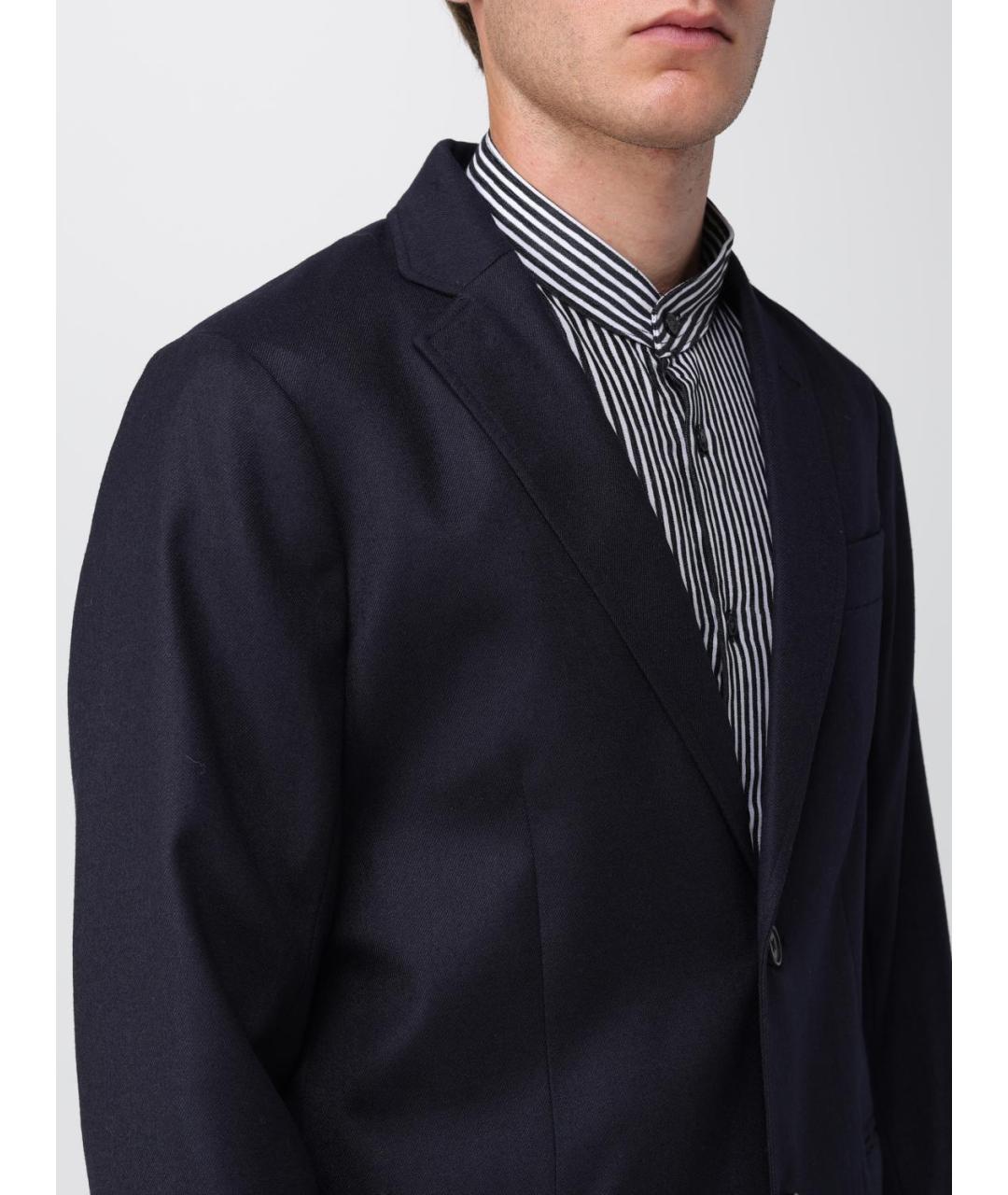 EMPORIO ARMANI Синий шерстяной пиджак, фото 5