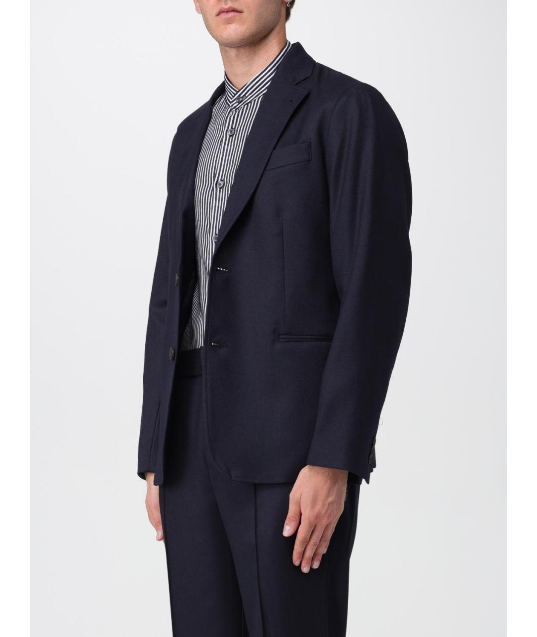 EMPORIO ARMANI Синий шерстяной пиджак, фото 4