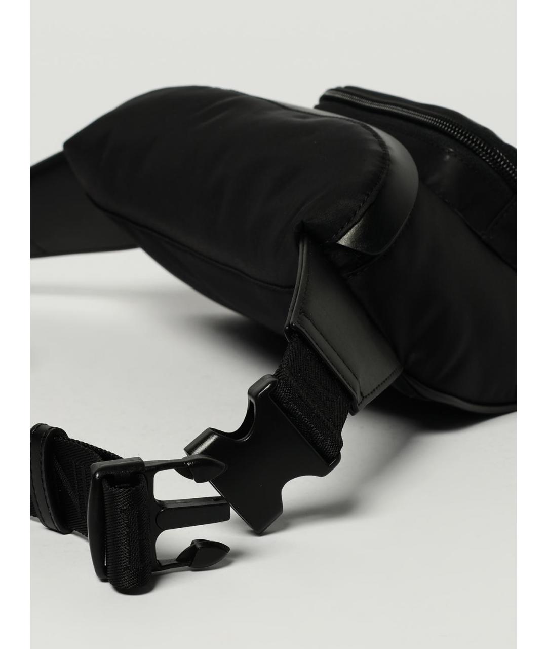 EMPORIO ARMANI Черная синтетическая поясная сумка, фото 3