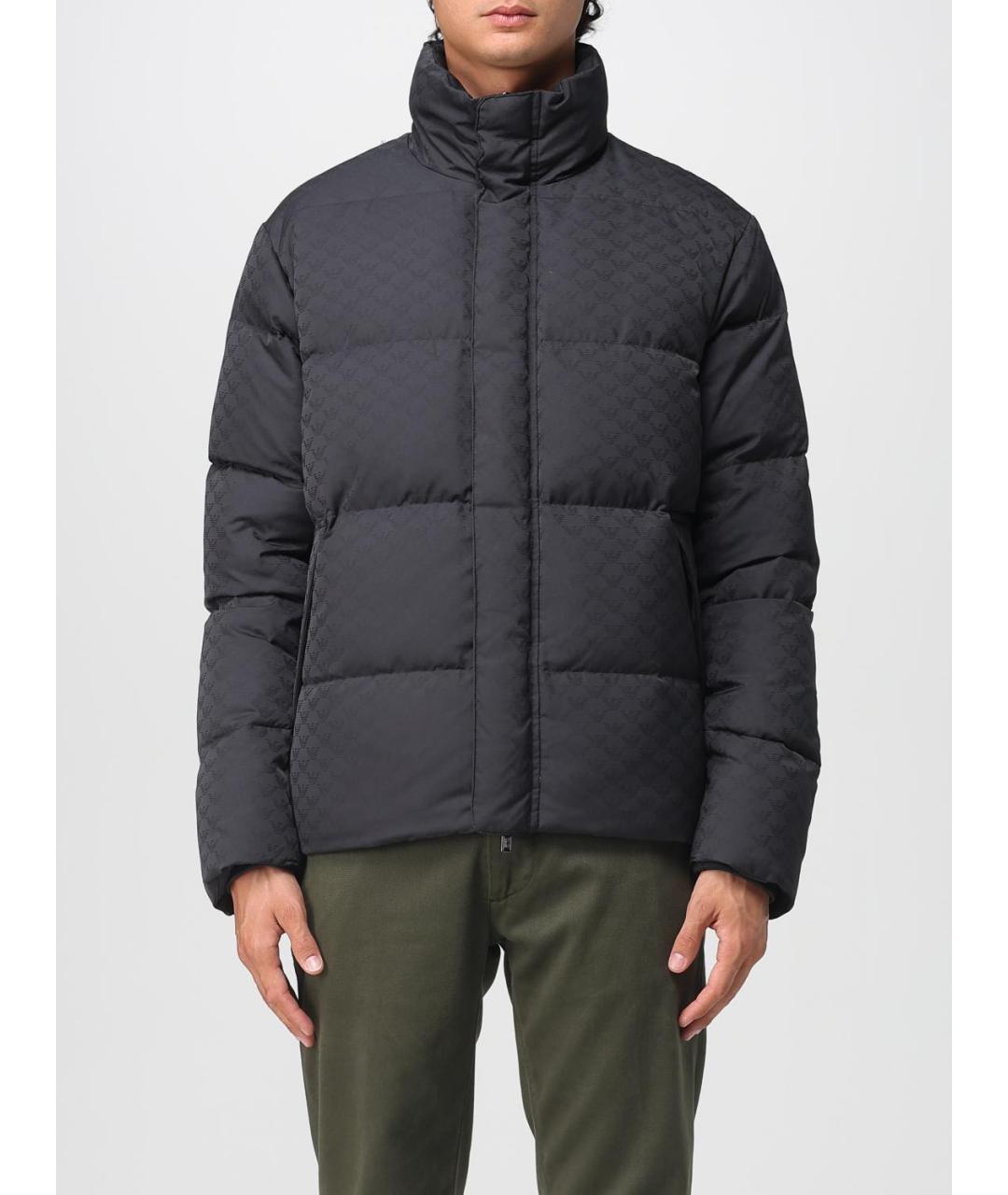 EMPORIO ARMANI Черный полиэстеровый пуховик, фото 5
