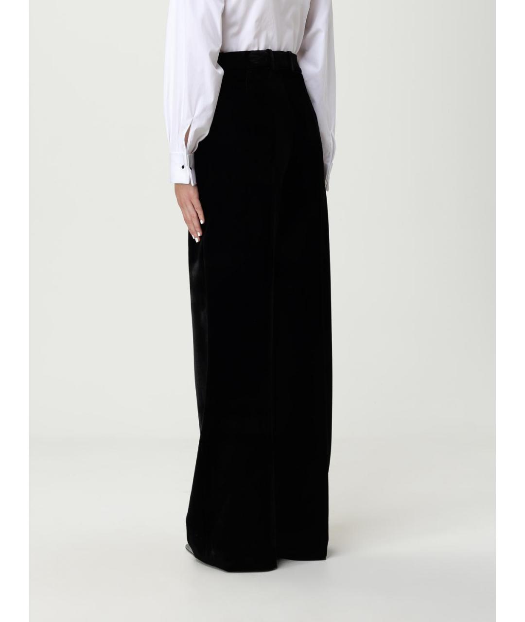 ERMANNO SCERVINO Черные вискозные брюки широкие, фото 3