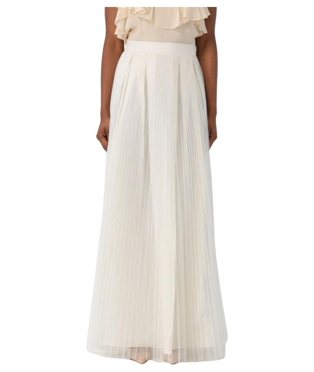 TWIN-SET Серебряная полиэстеровая юбка макси, фото 1