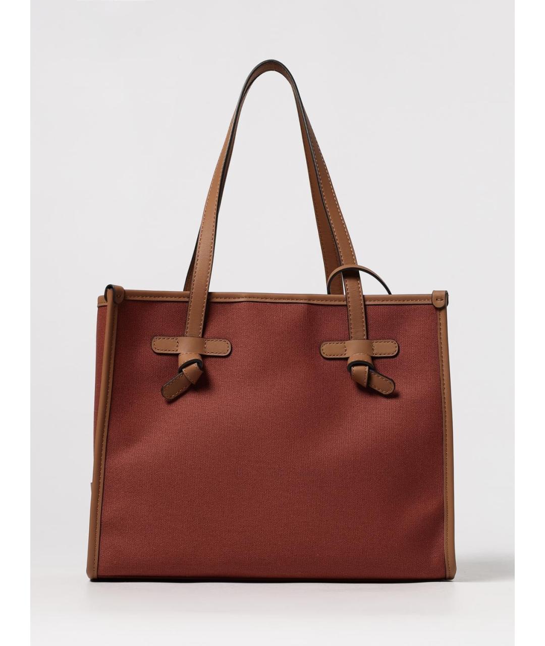 Gianni Chiarini Бордовая кожаная сумка тоут, фото 4