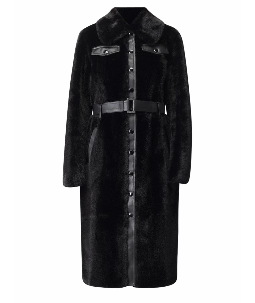 PATRIZIA PEPE Черное полиэстеровое пальто, фото 1