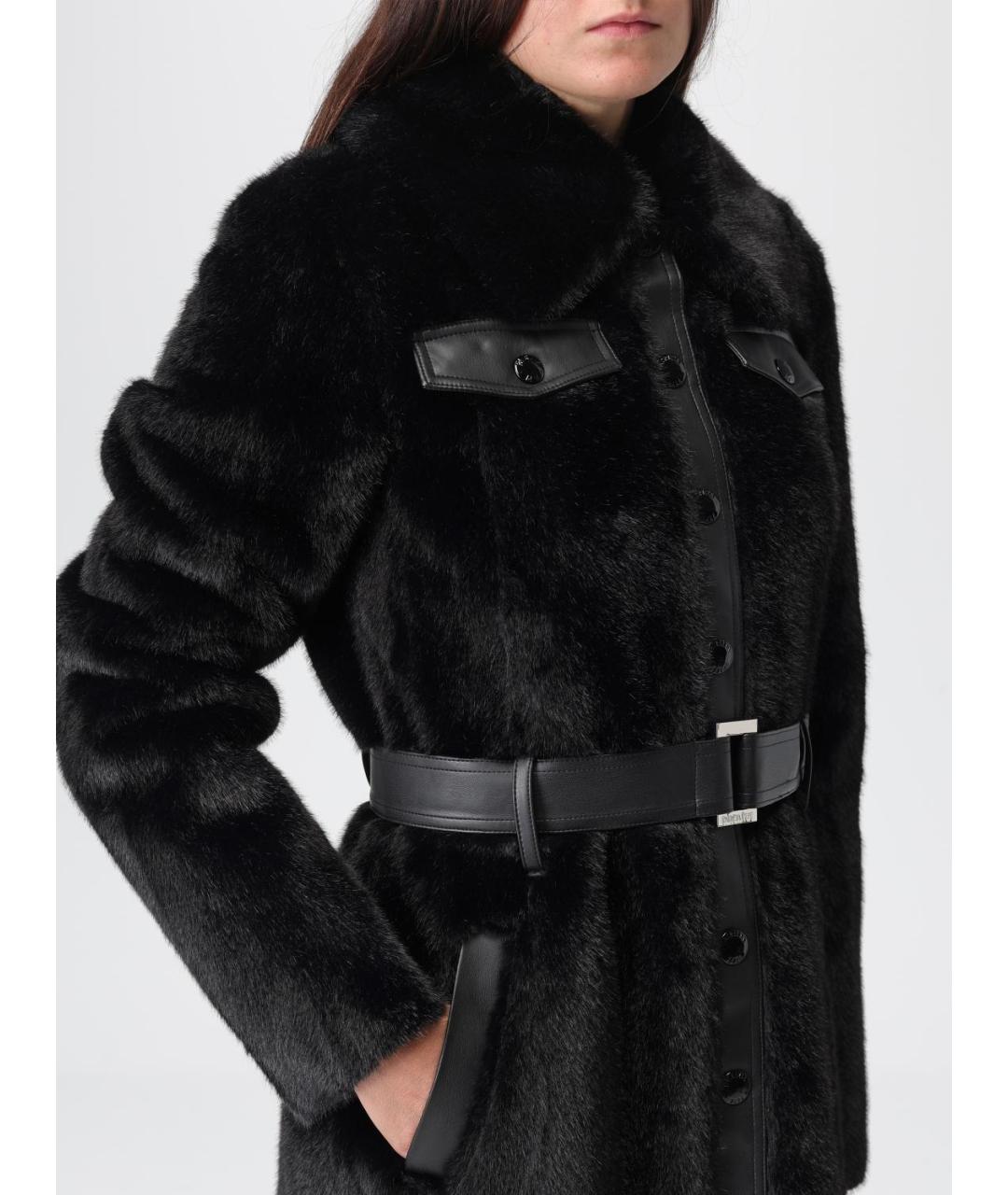 PATRIZIA PEPE Черное полиэстеровое пальто, фото 4