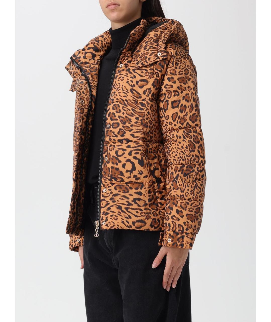 TWIN-SET Коричневый полиамидовый пуховик, фото 3