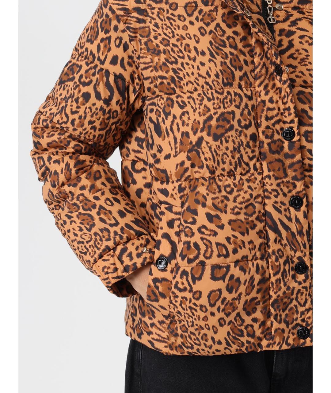 TWIN-SET Коричневый полиамидовый пуховик, фото 4