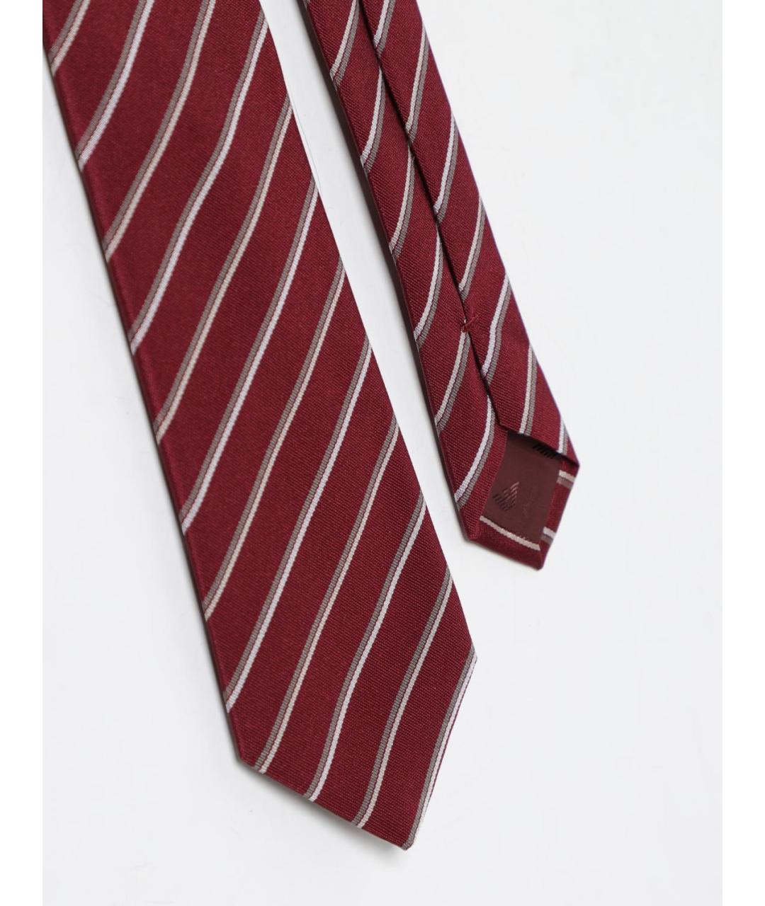 EMPORIO ARMANI Красный шелковый галстук, фото 2