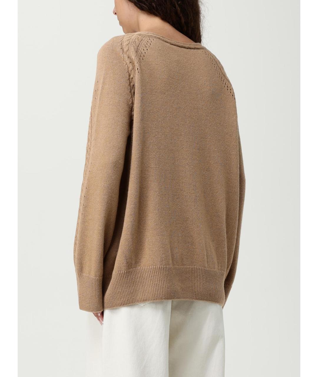ERMANNO SCERVINO Бежевый шерстяной джемпер / свитер, фото 3