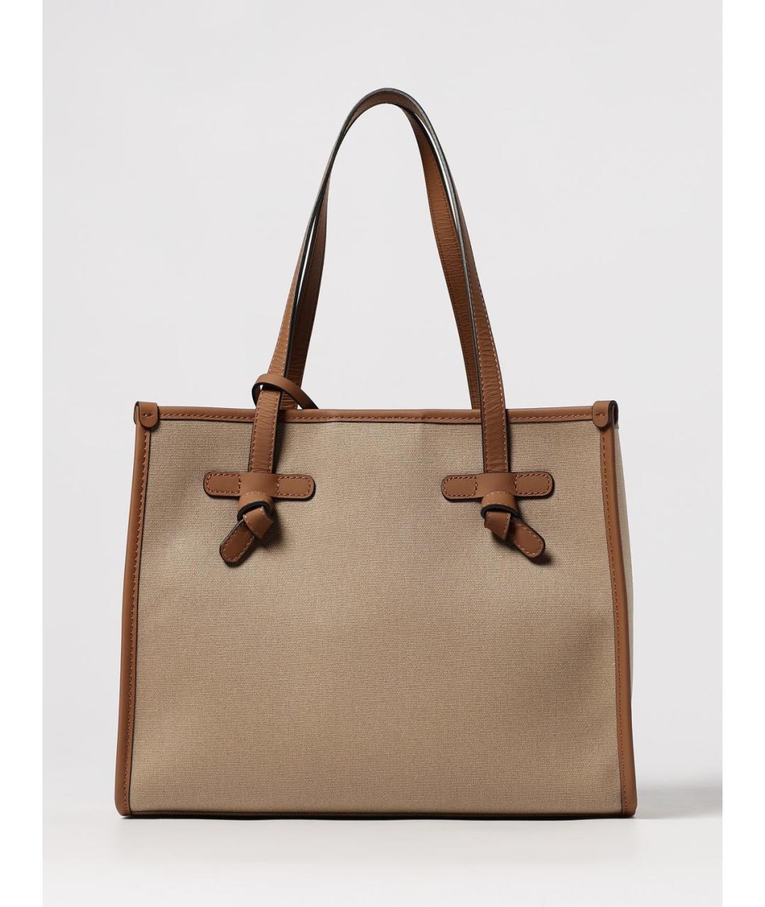 Gianni Chiarini Бежевая кожаная сумка тоут, фото 4