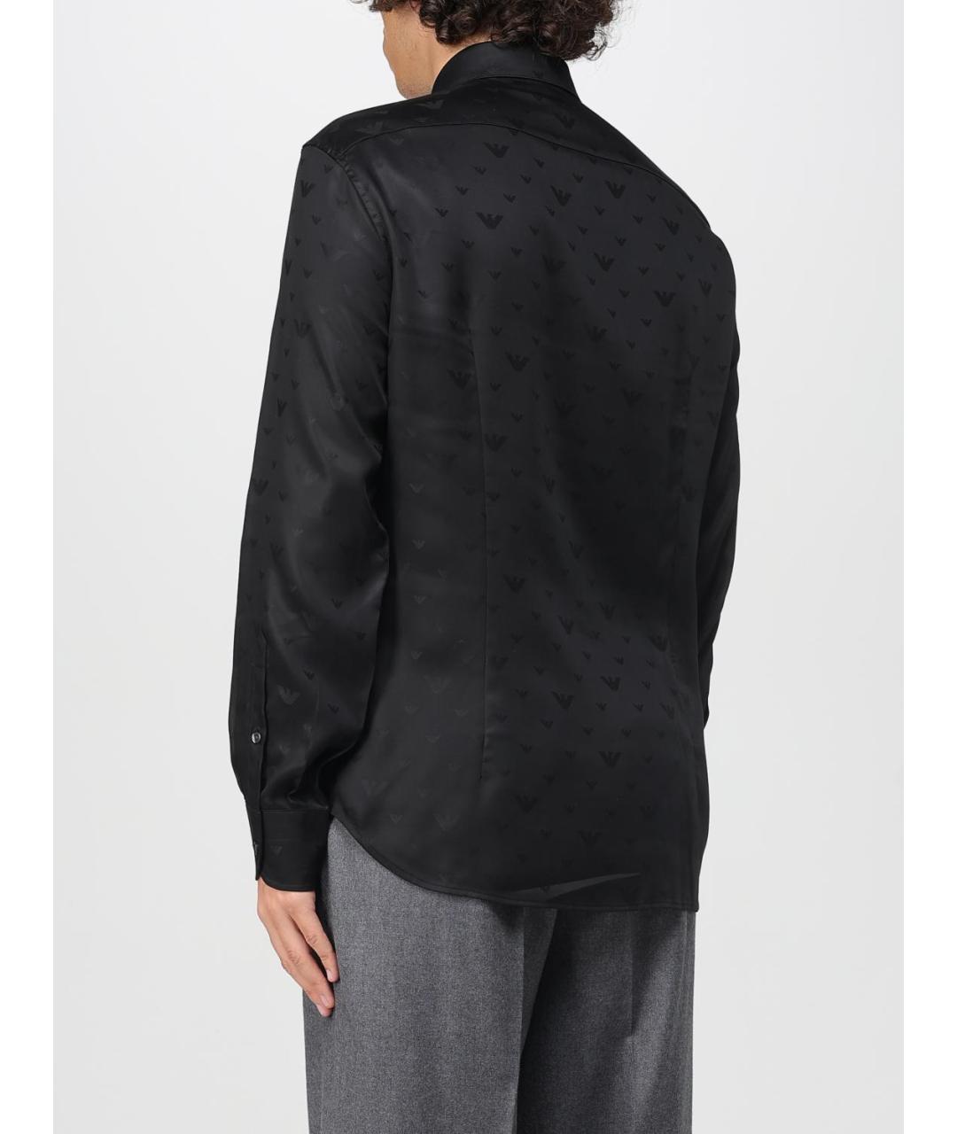 EMPORIO ARMANI Черная кэжуал рубашка, фото 2