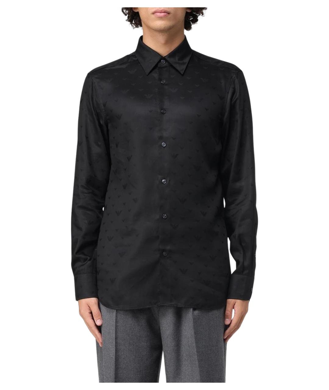 EMPORIO ARMANI Черная кэжуал рубашка, фото 1