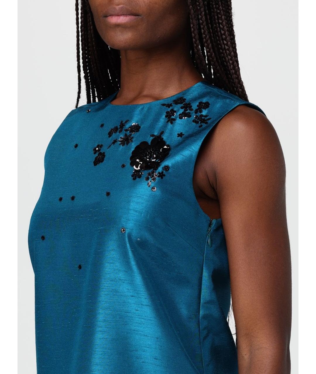 TWIN-SET Синее полиэстеровое повседневное платье, фото 3