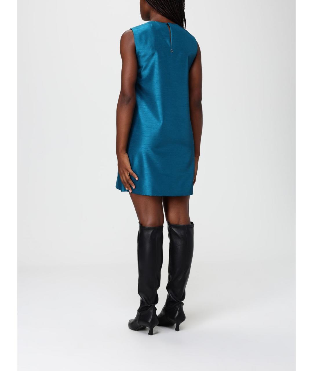 TWIN-SET Синее полиэстеровое повседневное платье, фото 2