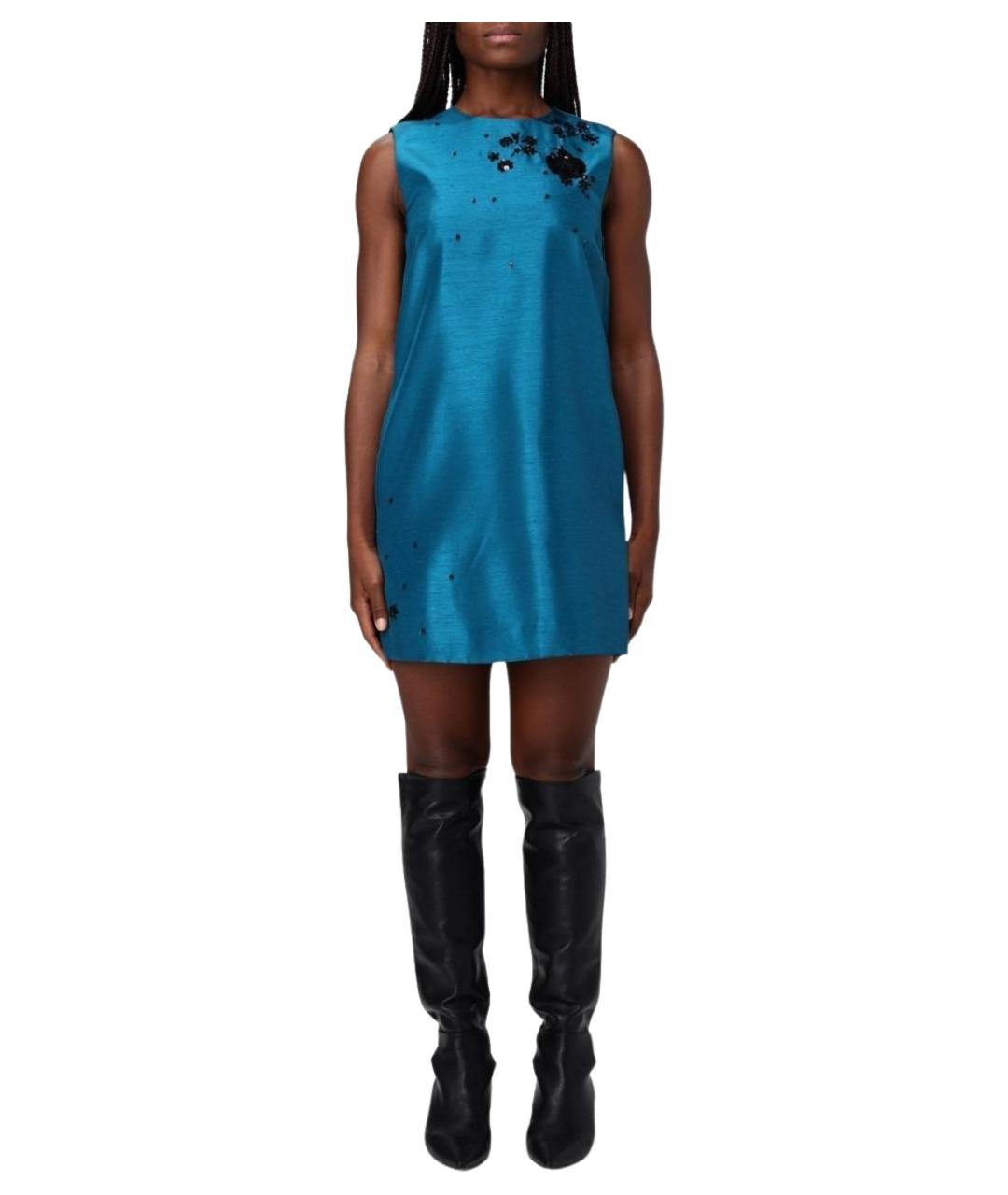 TWIN-SET Синее полиэстеровое повседневное платье, фото 1