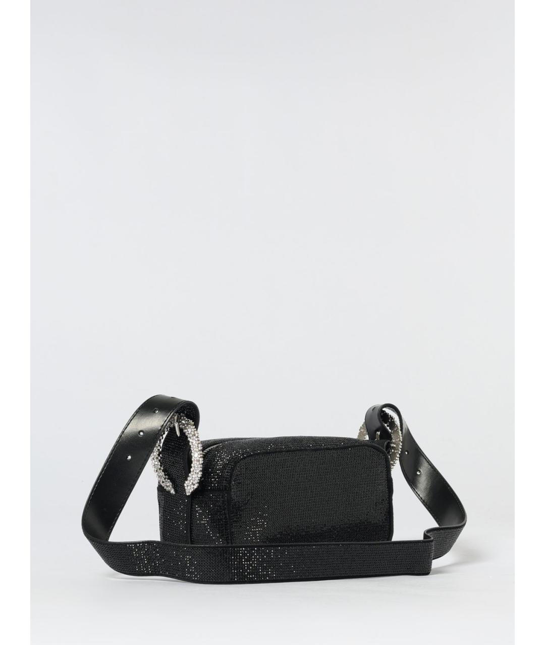 PATRIZIA PEPE Черная кожаная сумка через плечо, фото 2