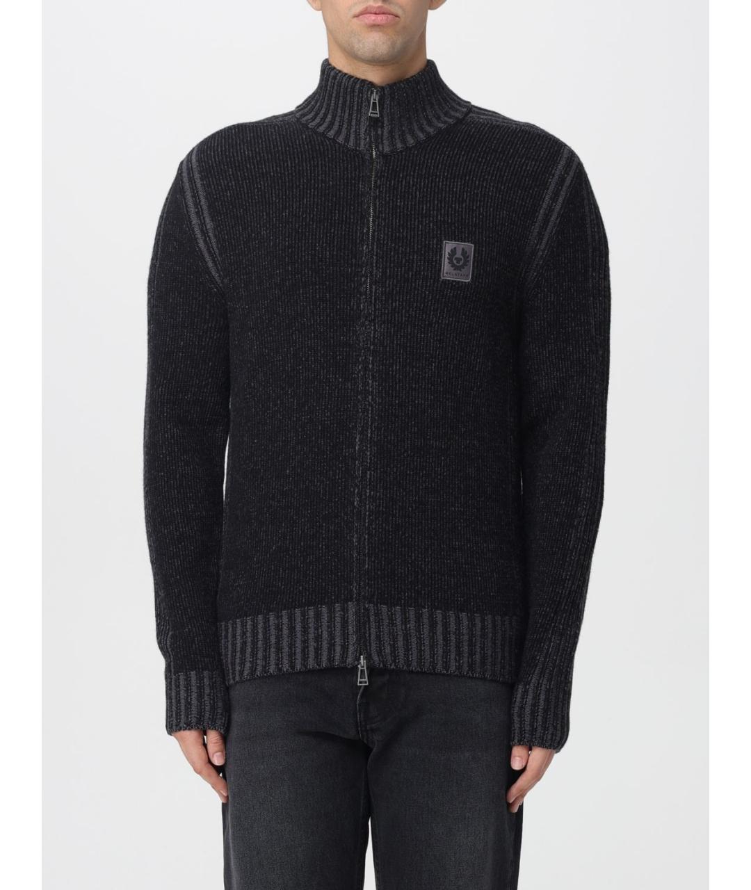 BELSTAFF Черный шерстяной кардиган, фото 5