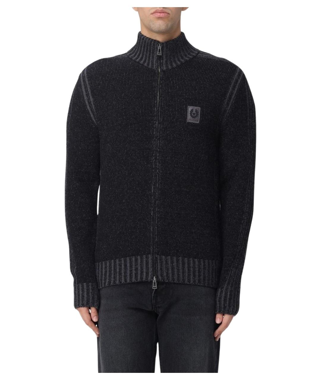 BELSTAFF Черный шерстяной кардиган, фото 1