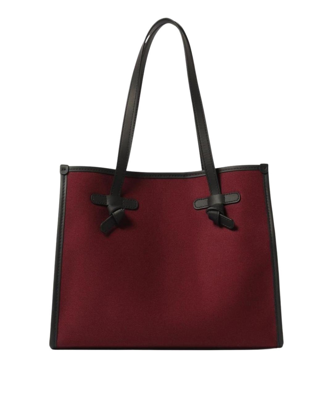 Gianni Chiarini Бордовая кожаная сумка тоут, фото 1