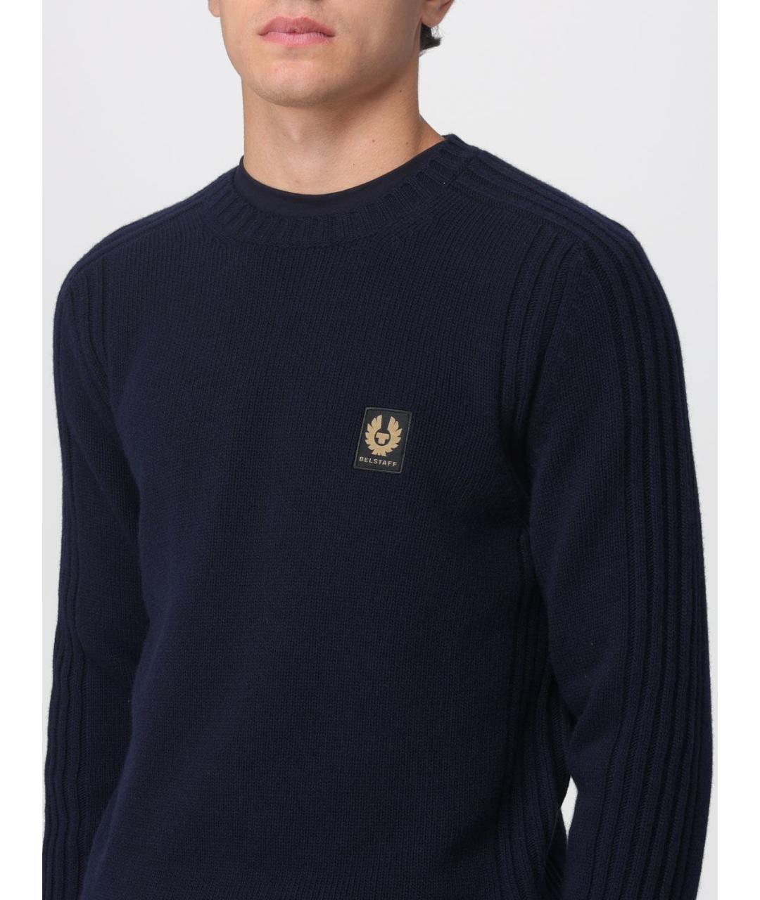 BELSTAFF Синий шерстяной джемпер / свитер, фото 3