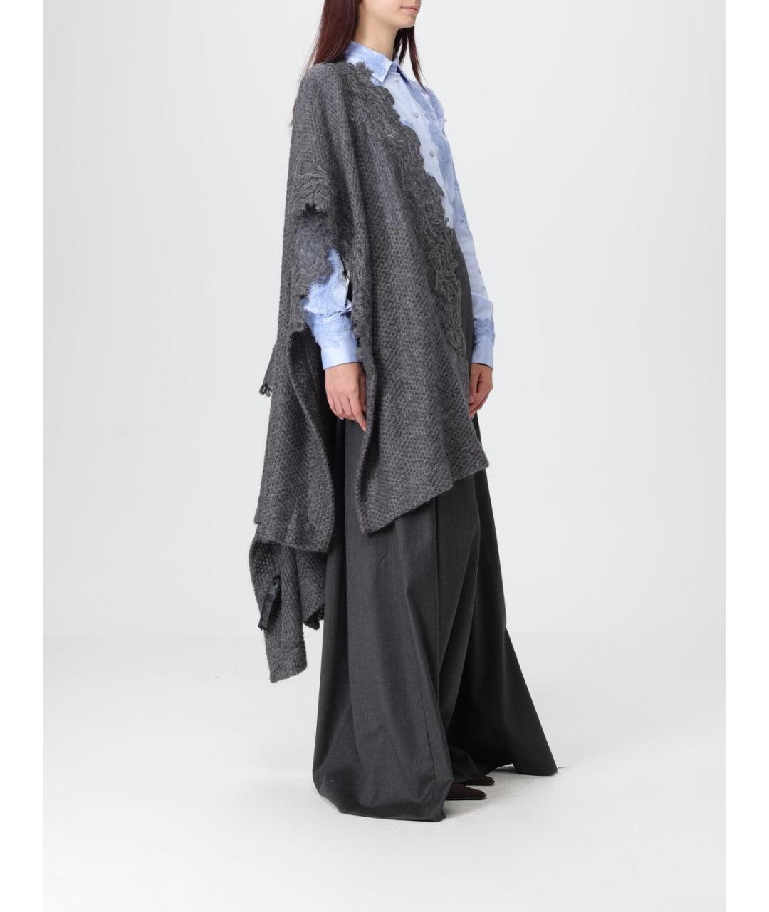 ERMANNO SCERVINO Голубая хлопко-эластановая рубашка, фото 2