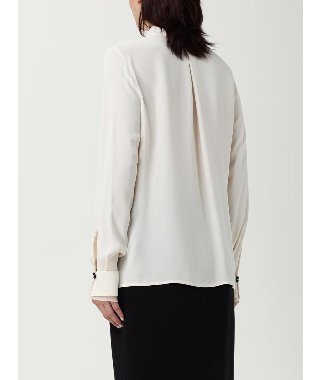 ELISABETTA FRANCHI Бежевая вискозная рубашка, фото 2