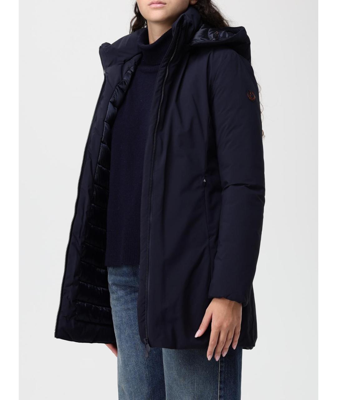 SAVE THE DUCK Синяя полиэстеровая парка, фото 4