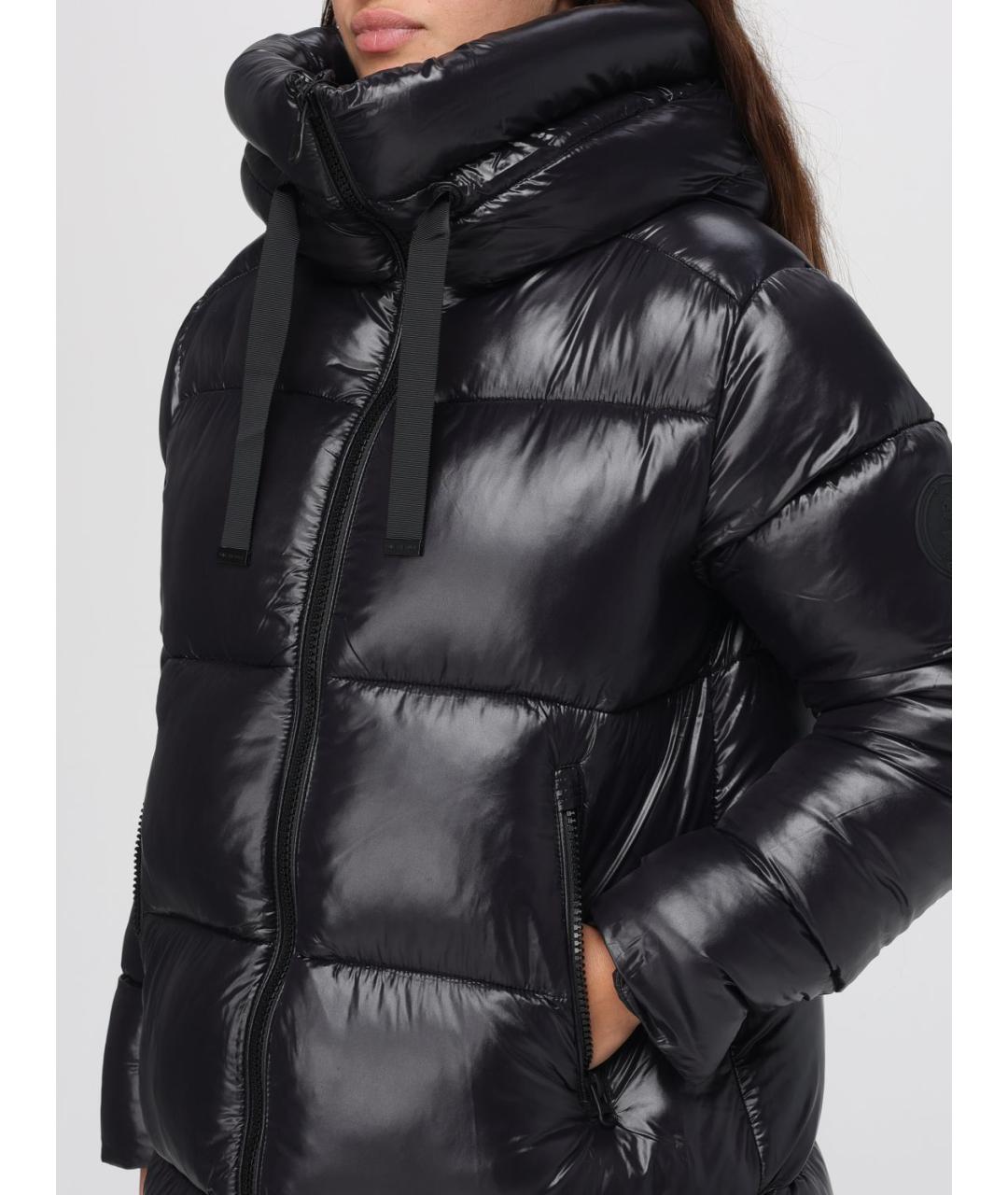 SAVE THE DUCK Черный полиамидовый пуховик, фото 4