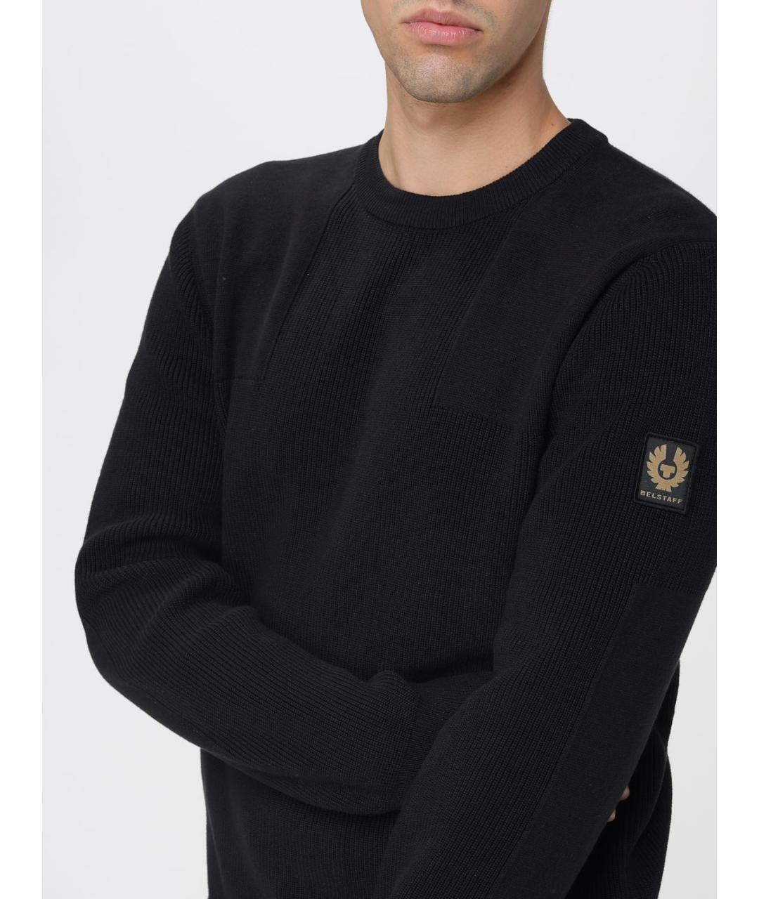 BELSTAFF Черный хлопковый джемпер / свитер, фото 4