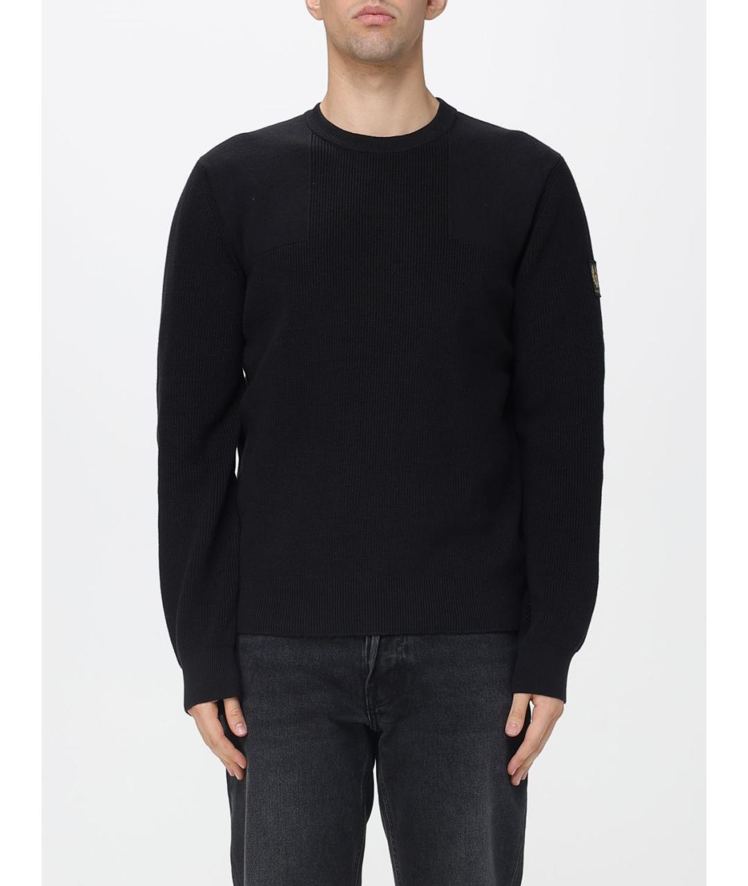 BELSTAFF Черный хлопковый джемпер / свитер, фото 2
