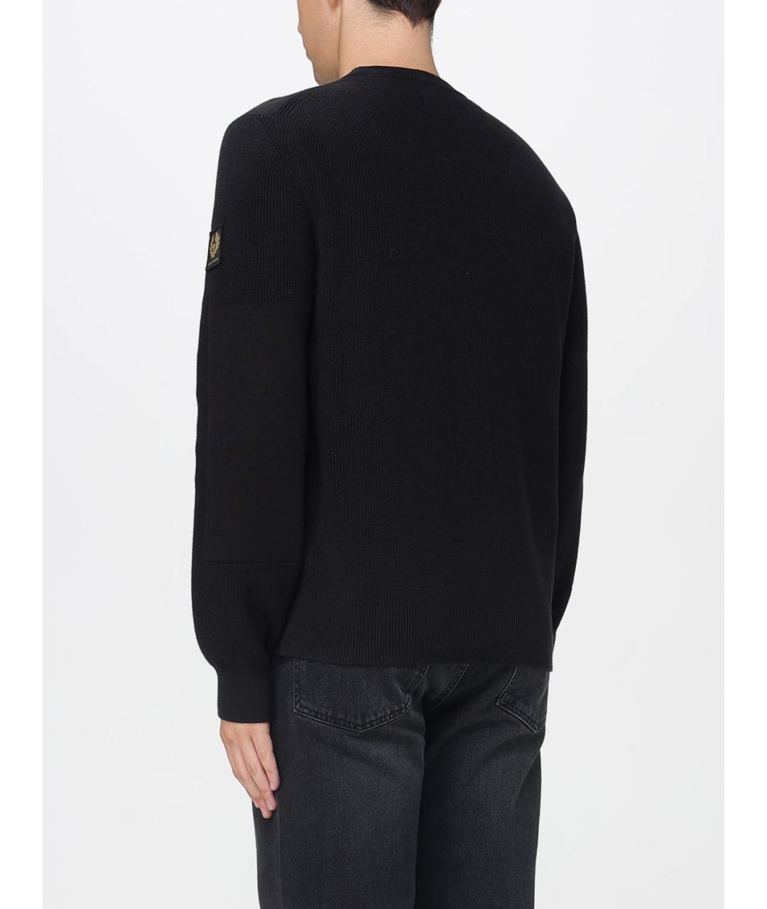 BELSTAFF Черный хлопковый джемпер / свитер, фото 3