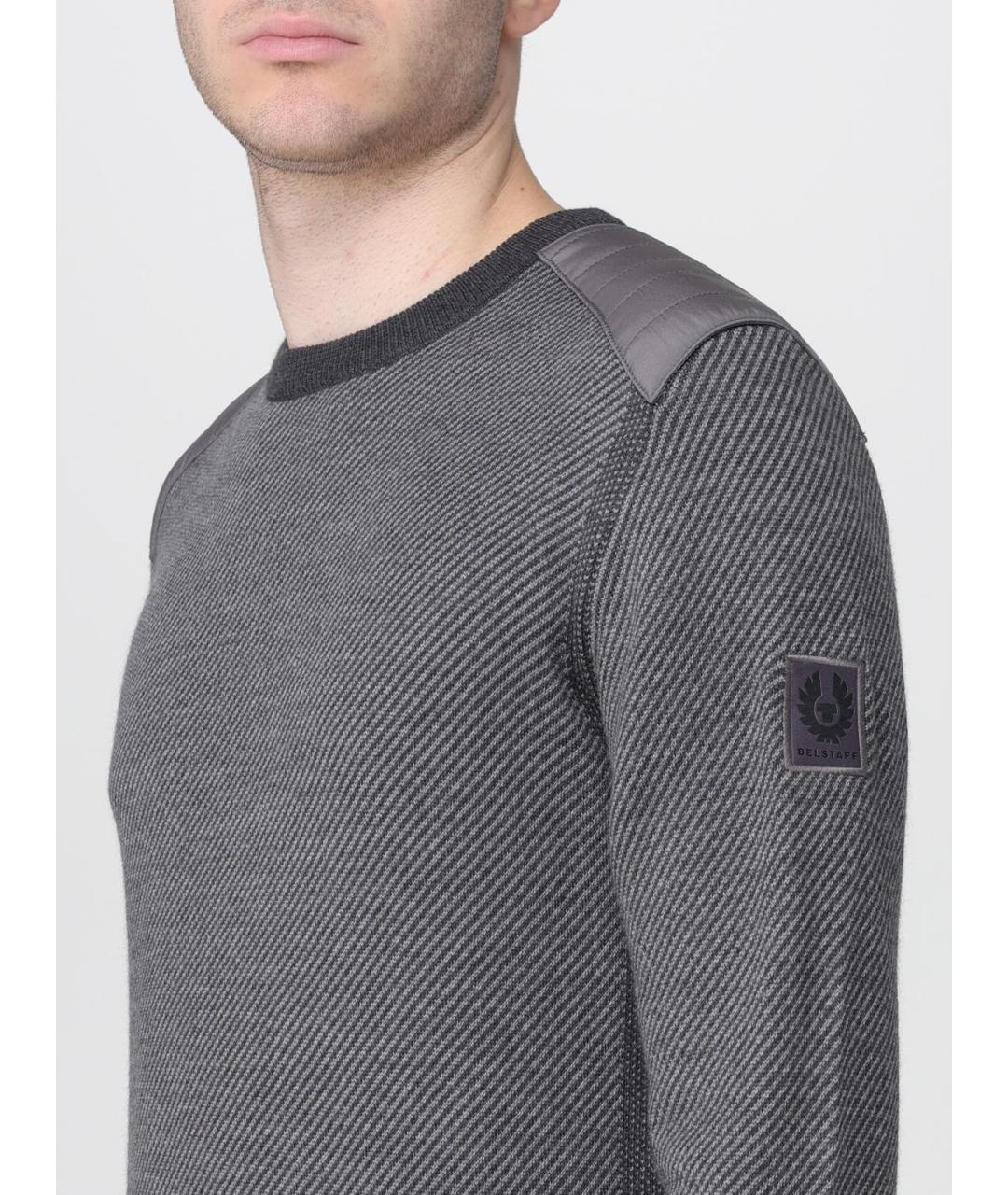 BELSTAFF Серый шерстяной джемпер / свитер, фото 3