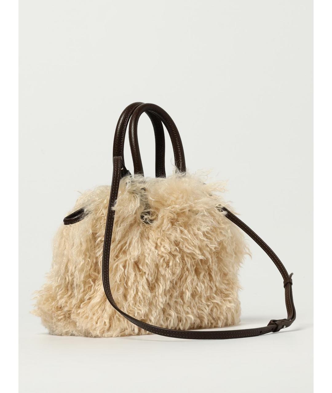 ANTONIO MARRAS Бежевая синтетическая сумка тоут, фото 3