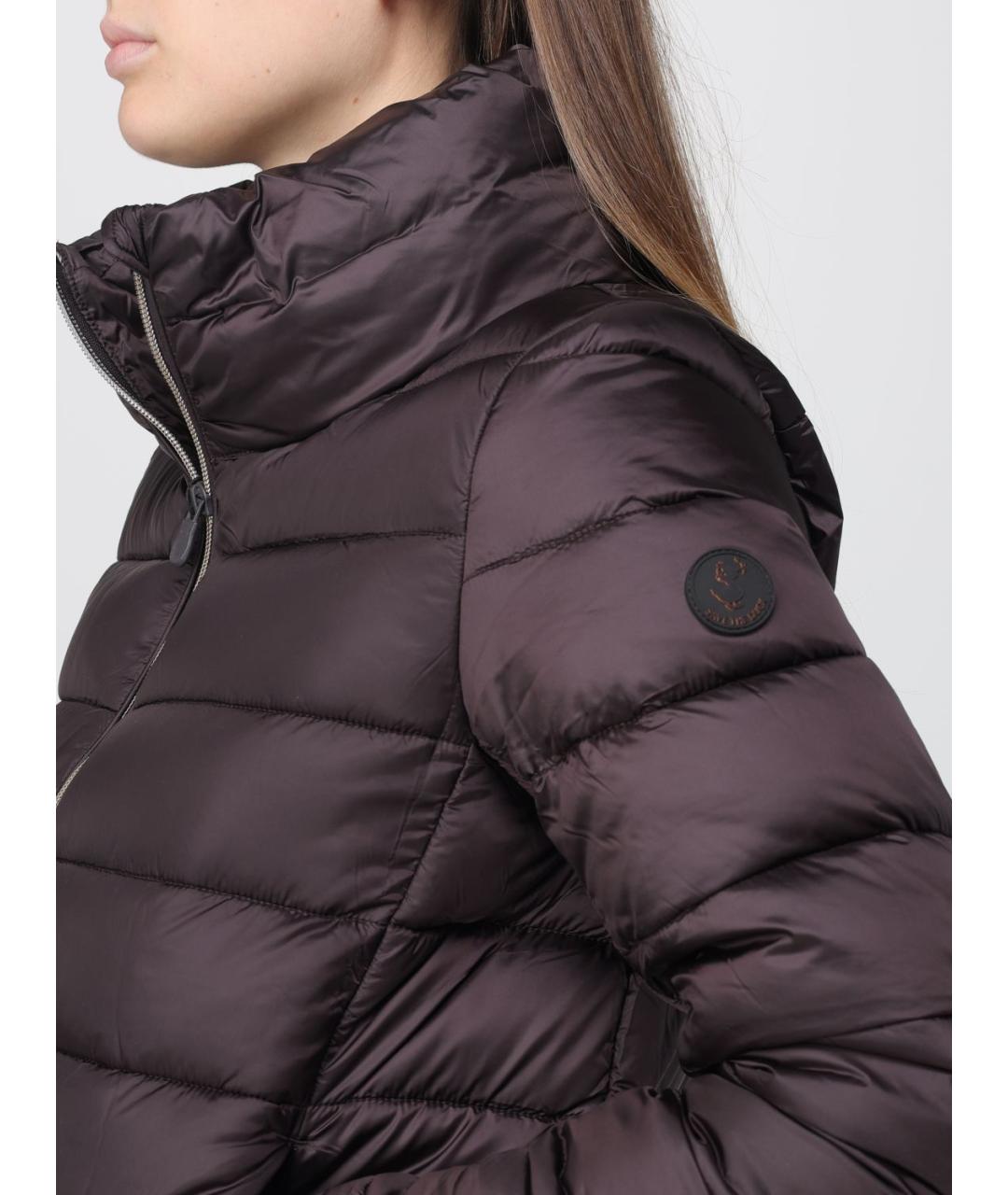 SAVE THE DUCK Коричневый полиамидовый пуховик, фото 4