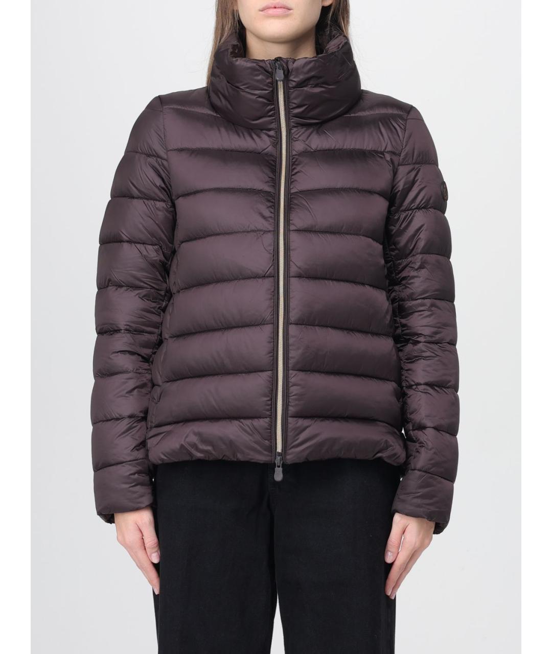 SAVE THE DUCK Коричневый полиамидовый пуховик, фото 5