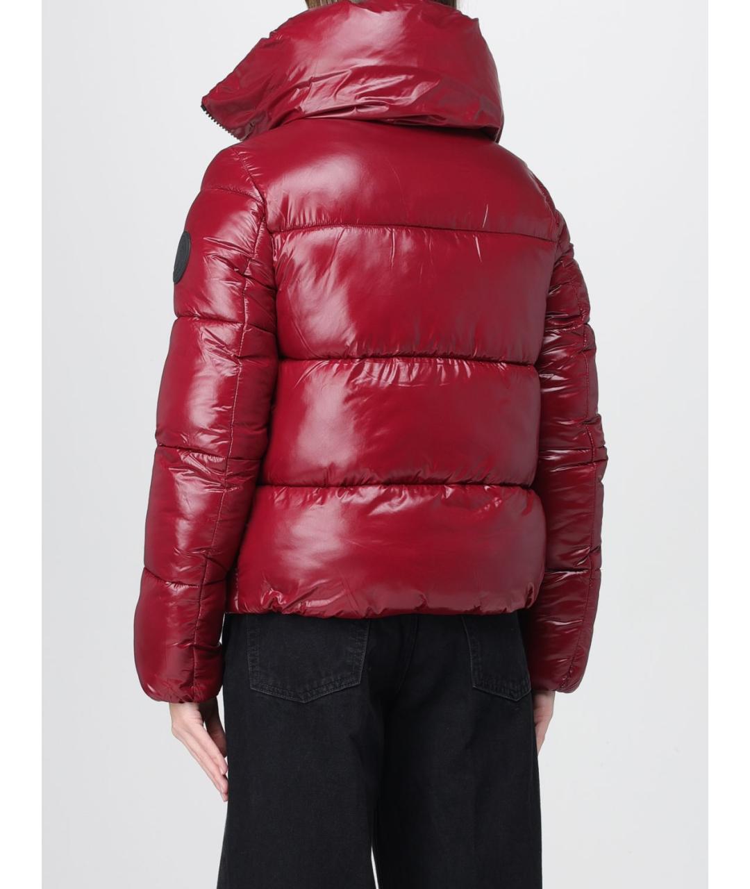 SAVE THE DUCK Бордовый полиамидовый пуховик, фото 2