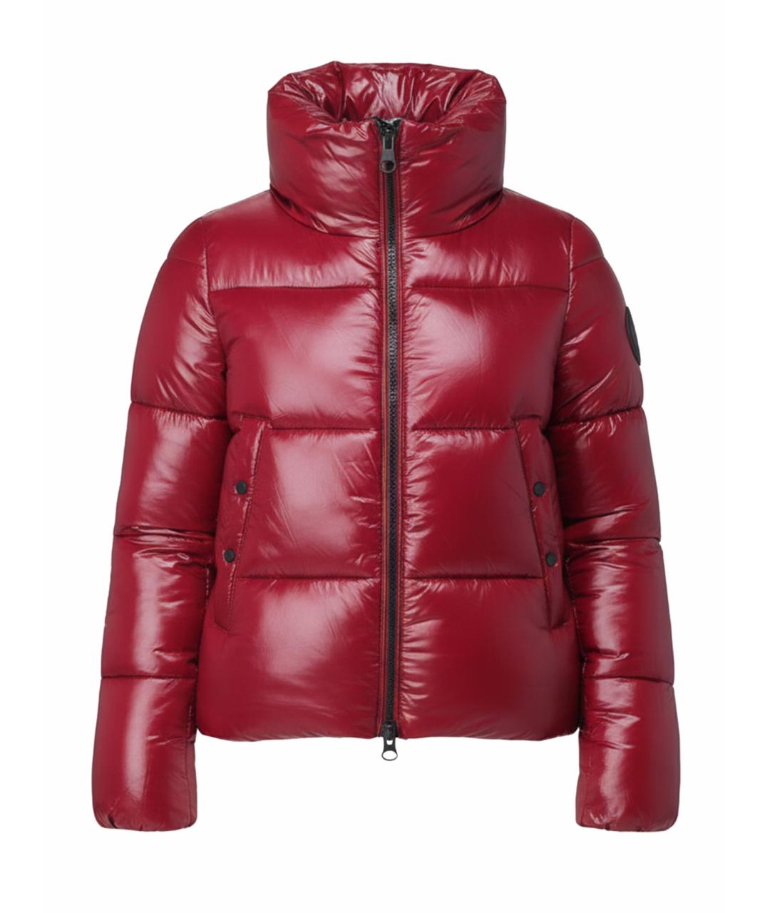 SAVE THE DUCK Бордовый полиамидовый пуховик, фото 1