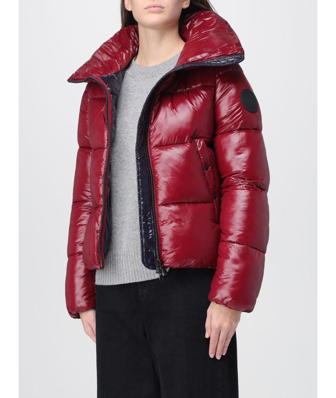 SAVE THE DUCK Бордовый полиамидовый пуховик, фото 3