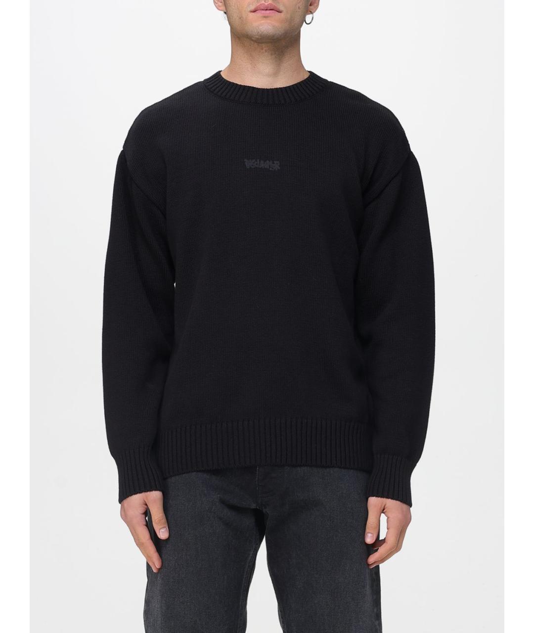 DISCLAIMER Черный хлопковый джемпер / свитер, фото 4