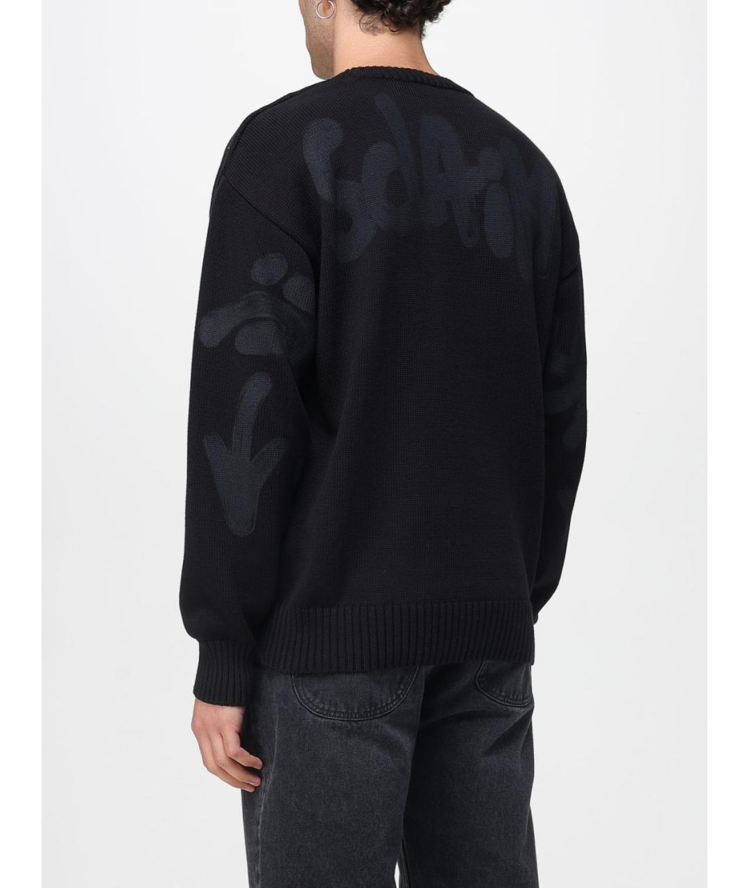 DISCLAIMER Черный хлопковый джемпер / свитер, фото 2