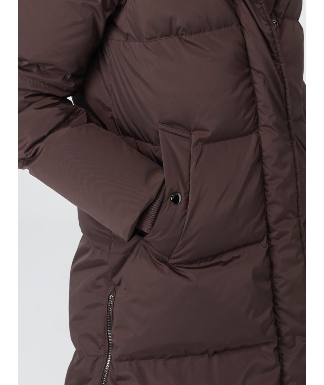 WOOLRICH Коричневый полиамидовый пуховик, фото 5