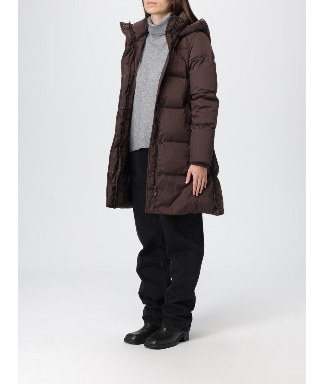 WOOLRICH Коричневый полиамидовый пуховик, фото 4