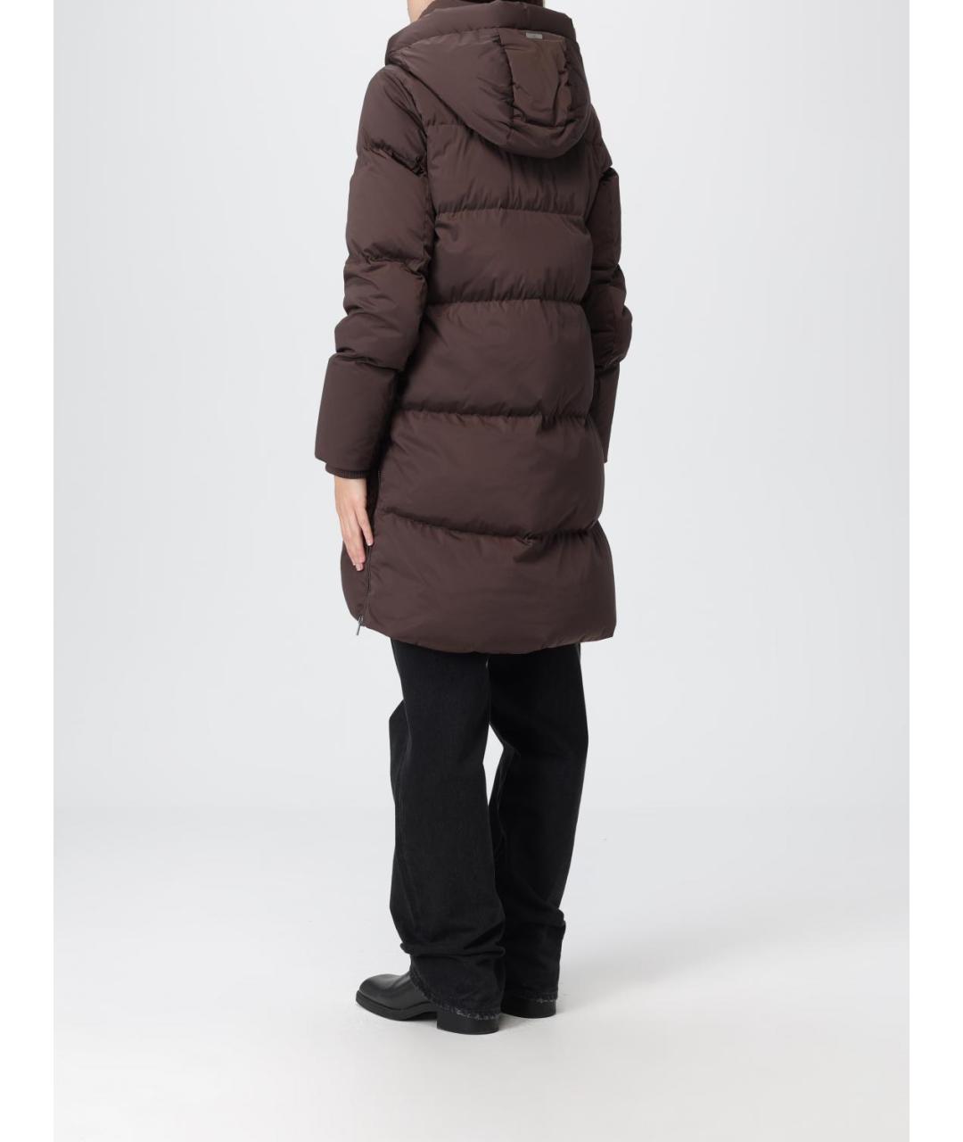 WOOLRICH Коричневый полиамидовый пуховик, фото 3