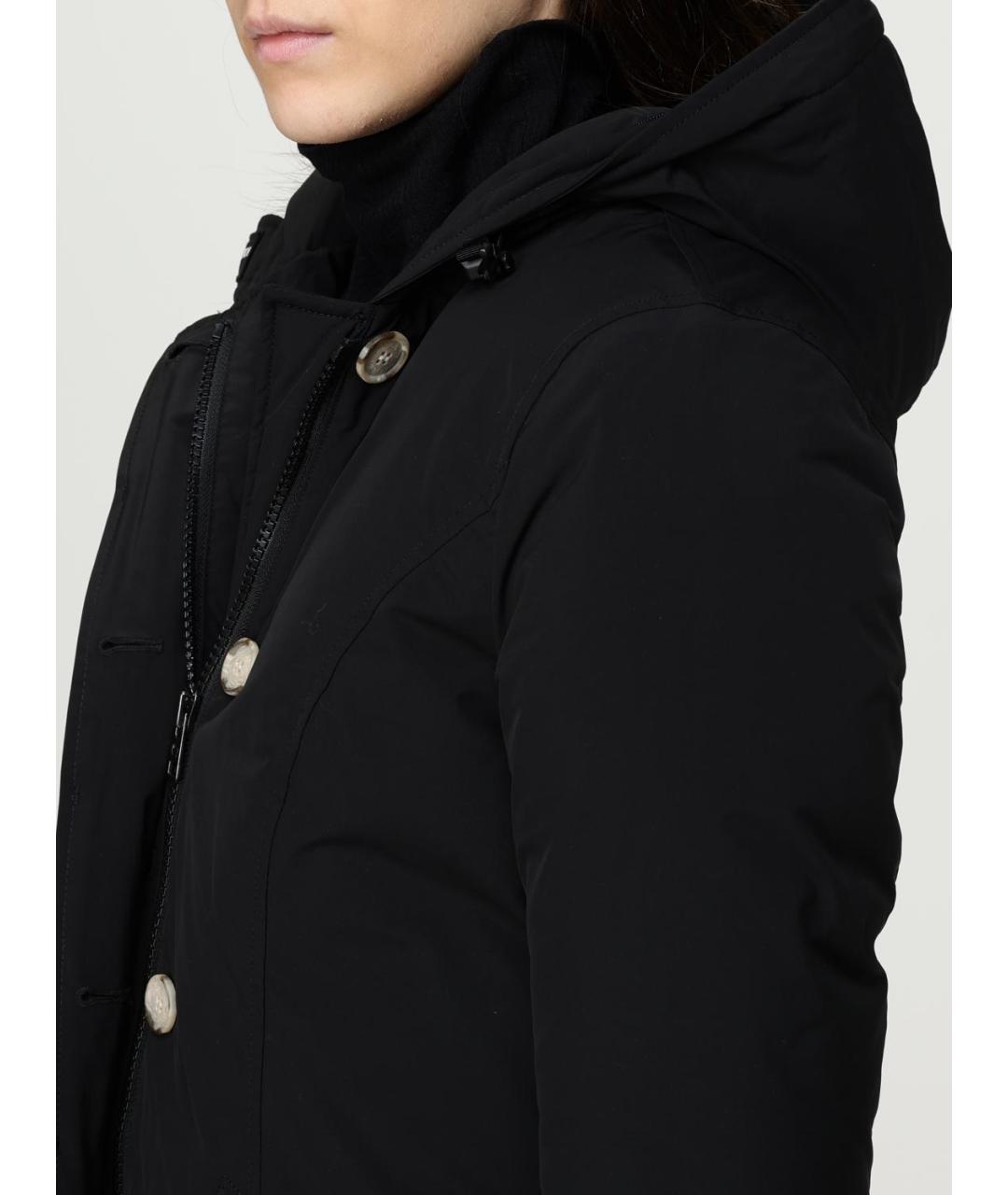 WOOLRICH Черная полиэстеровая парка, фото 5
