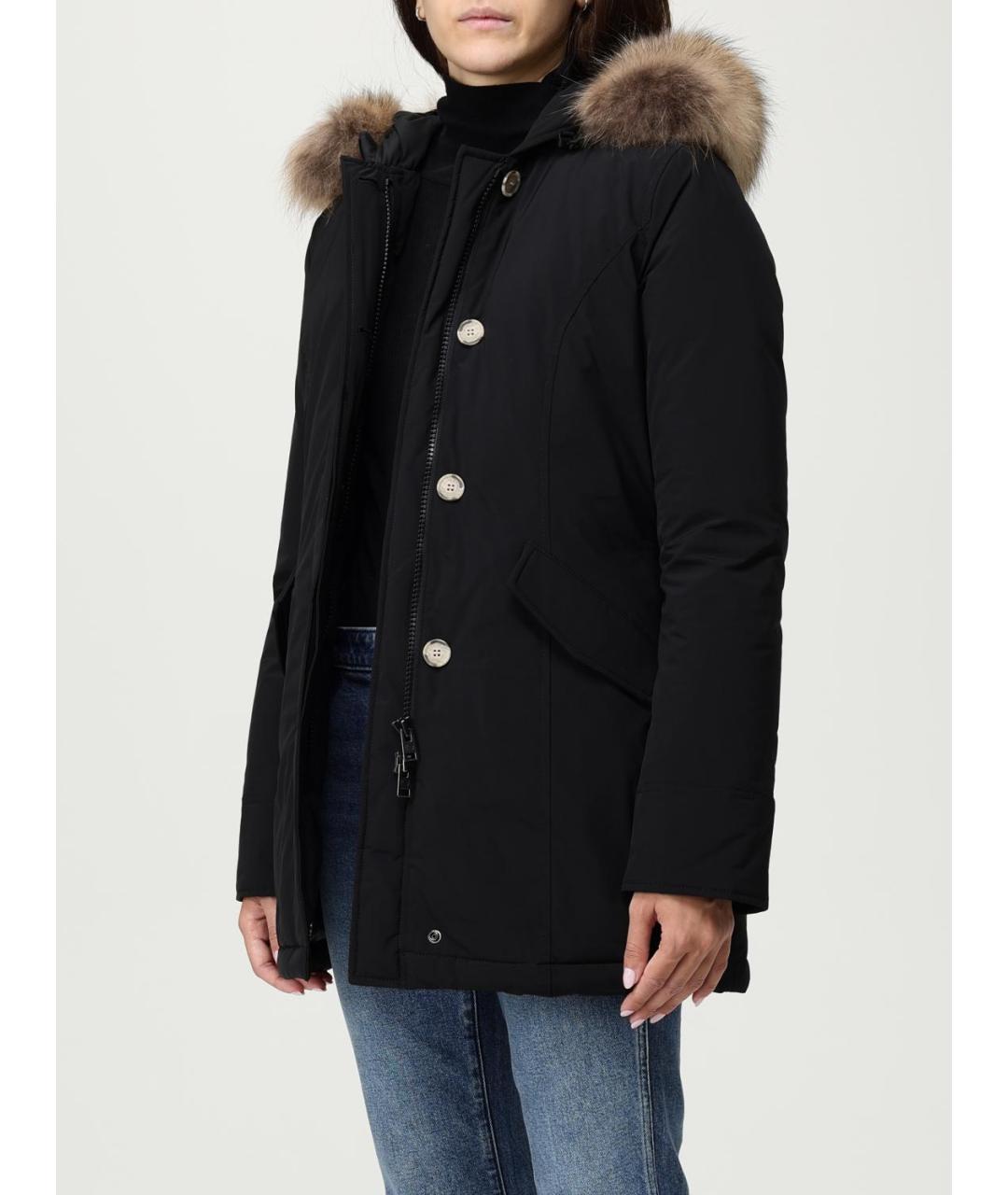 WOOLRICH Черная полиэстеровая парка, фото 4