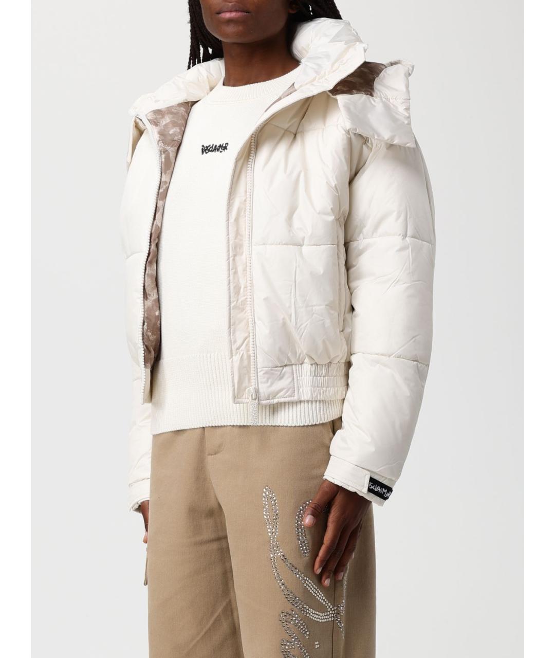 DISCLAIMER Бежевый полиэстеровый пуховик, фото 3