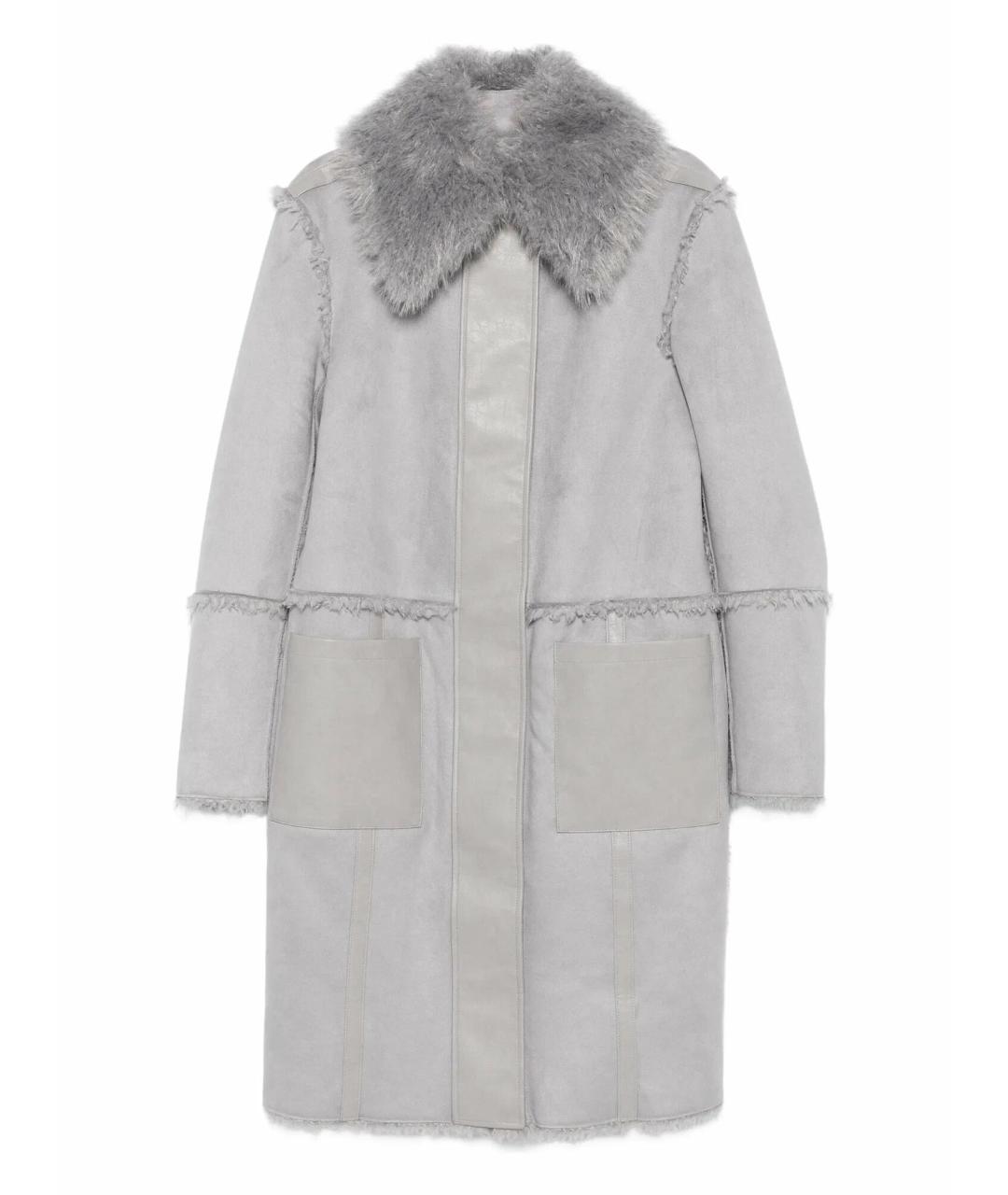 PATRIZIA PEPE Серебряное полиэстеровое пальто, фото 1